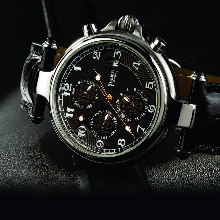 Stauer Stainless Steel Noire Watch
