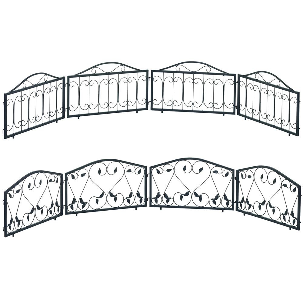 4-Piece Tubular Flower Bed Fencing