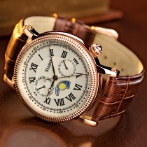Stauer Rose-gold Fused Moon Phase Watch