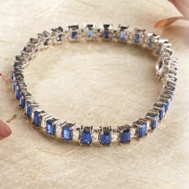 Ceylon Lab-created Sapphire Bracelet