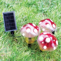 Solar Mushroom Lights 3pce