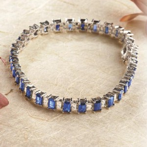 Ceylon Lab-created Sapphire Bracelet