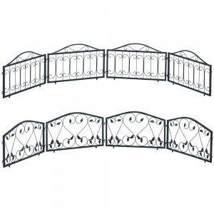 4-Piece Tubular Flower Bed Fencing